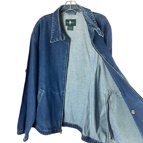 Vintage 90s Hunt Club full zip denim jacket mens size XL - Picture 5 of 6